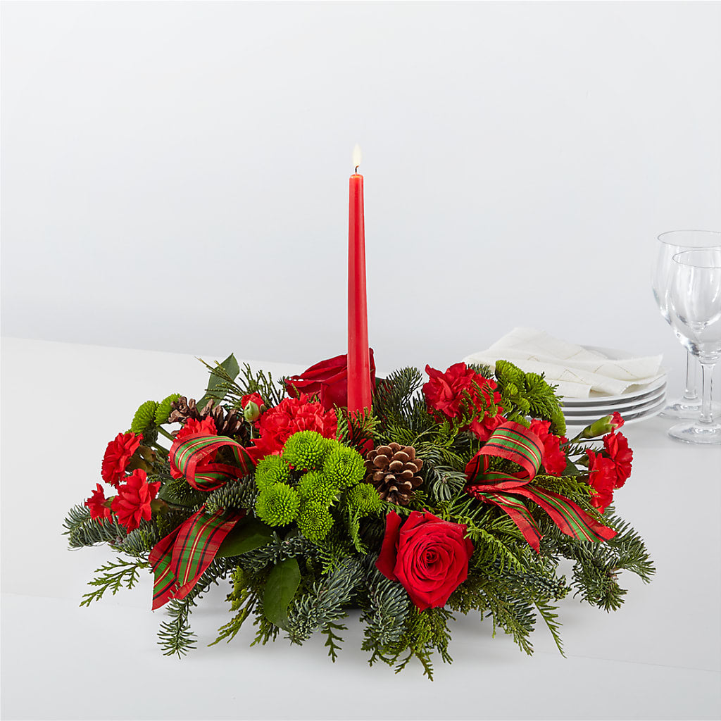 By the Candlelight Centerpiece – GARRISON DESIGNS FLORIST & INTERIORS, Huntington WV