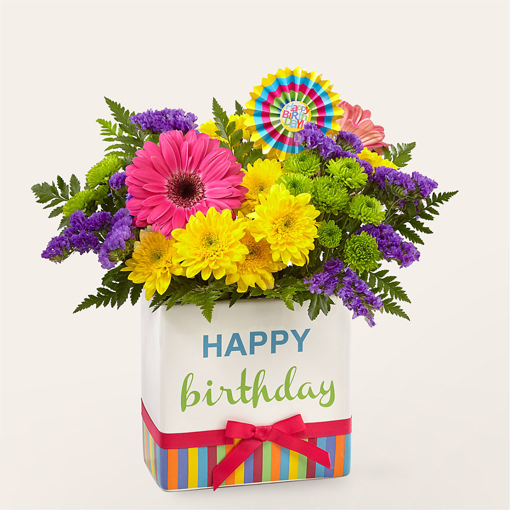 Birthday Brights Bouquet – GARRISON DESIGNS FLORIST & INTERIORS, Huntington WV
