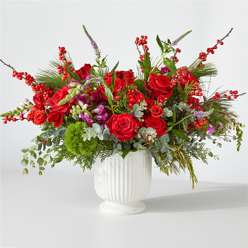 Big Red Bow Bouquet – GARRISON DESIGNS FLORIST & INTERIORS, Huntington WV