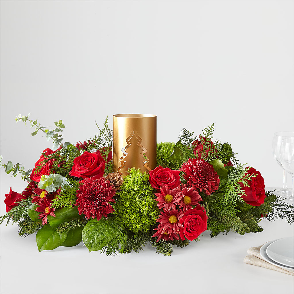 Toast the Season Centerpiece – GARRISON DESIGNS FLORIST & INTERIORS, Huntington WV