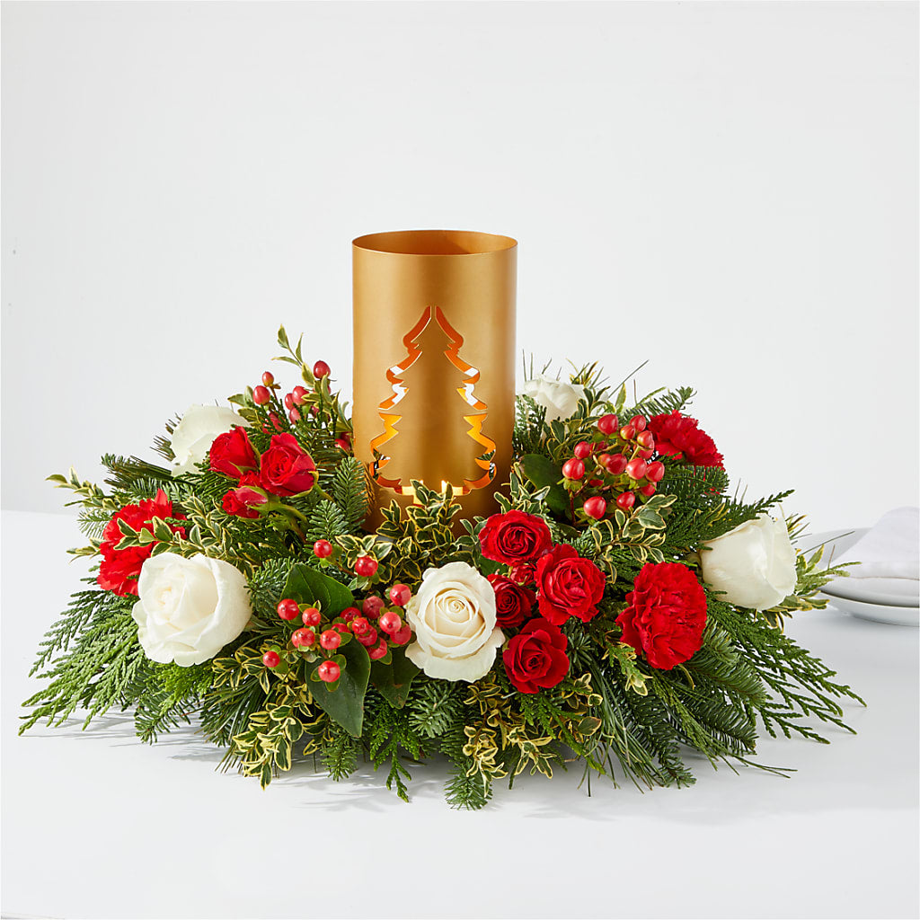 December Dreams Centerpiece – GARRISON DESIGNS FLORIST & INTERIORS, Huntington WV