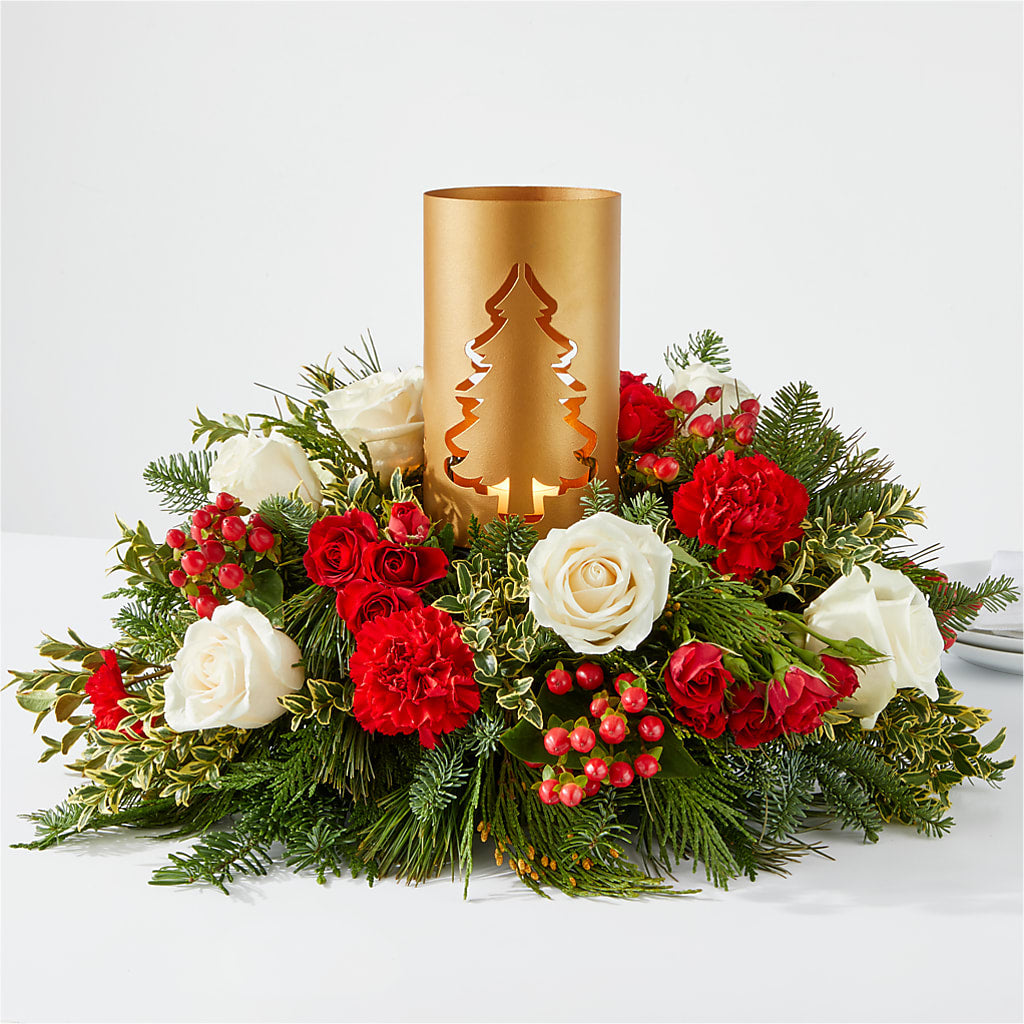 December Dreams Centerpiece – GARRISON DESIGNS FLORIST & INTERIORS, Huntington WV
