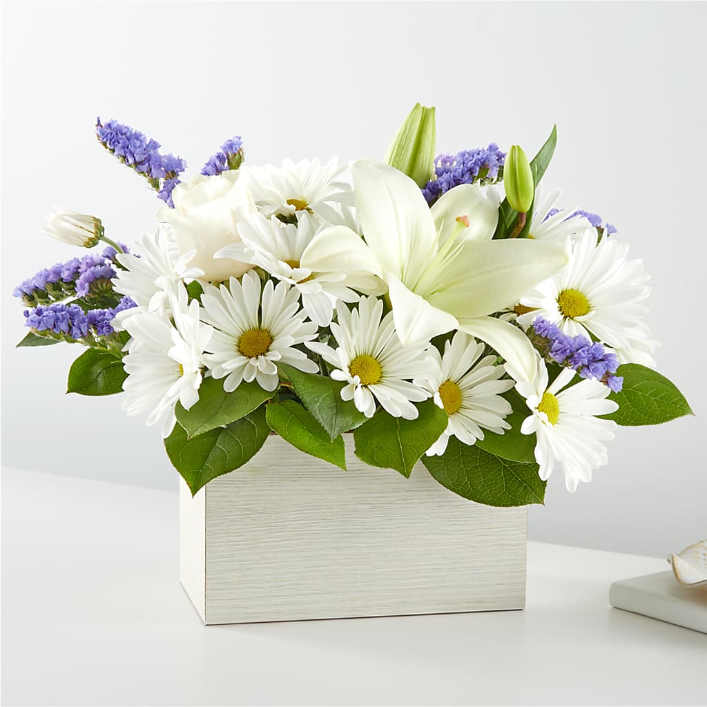 Beyond Blue Box Bouquet – GARRISON DESIGNS FLORIST & INTERIORS, Huntington WV