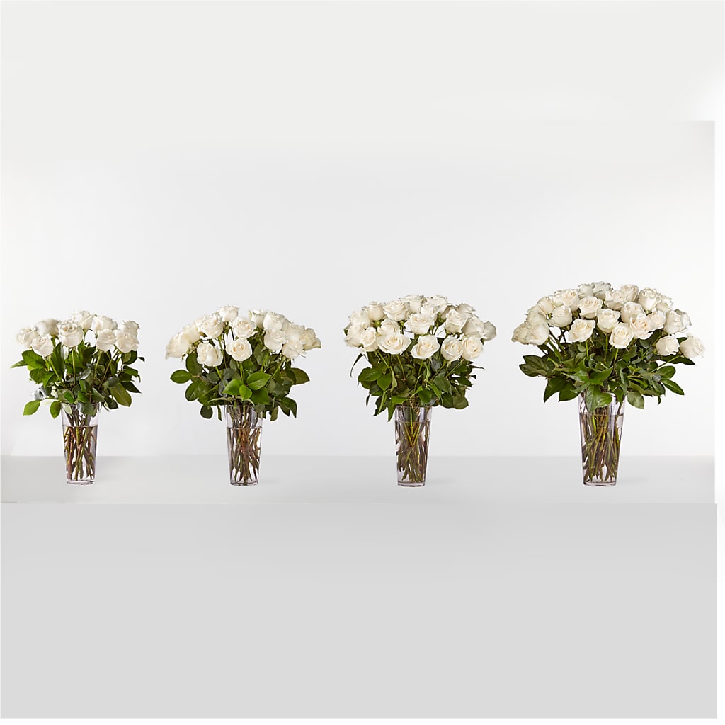 Long Stem White Rose Bouquet – GARRISON DESIGNS FLORIST & INTERIORS, Huntington WV