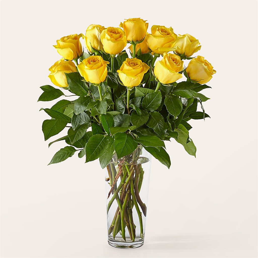 Long Stem Yellow Rose Bouquet – GARRISON DESIGNS FLORIST & INTERIORS, Huntington WV