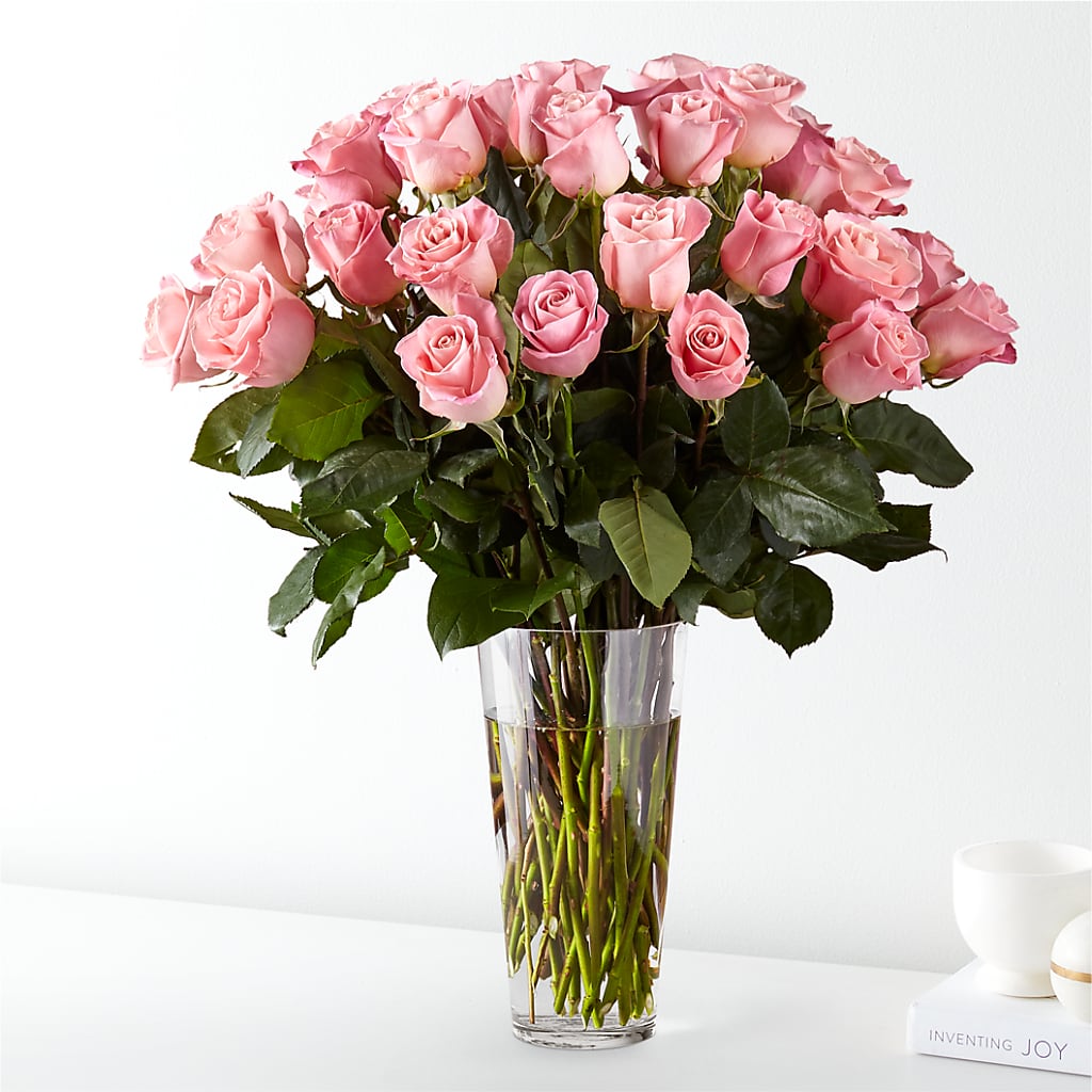 Long Stem Pink Rose Bouquet – GARRISON DESIGNS FLORIST & INTERIORS, Huntington WV