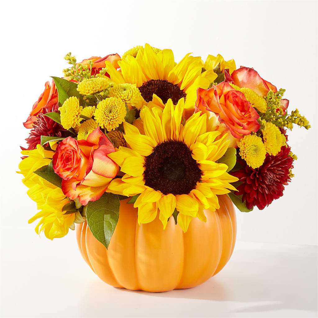 Golden Gourd Pumpkin Bouquet – GARRISON DESIGNS FLORIST & INTERIORS, Huntington WV