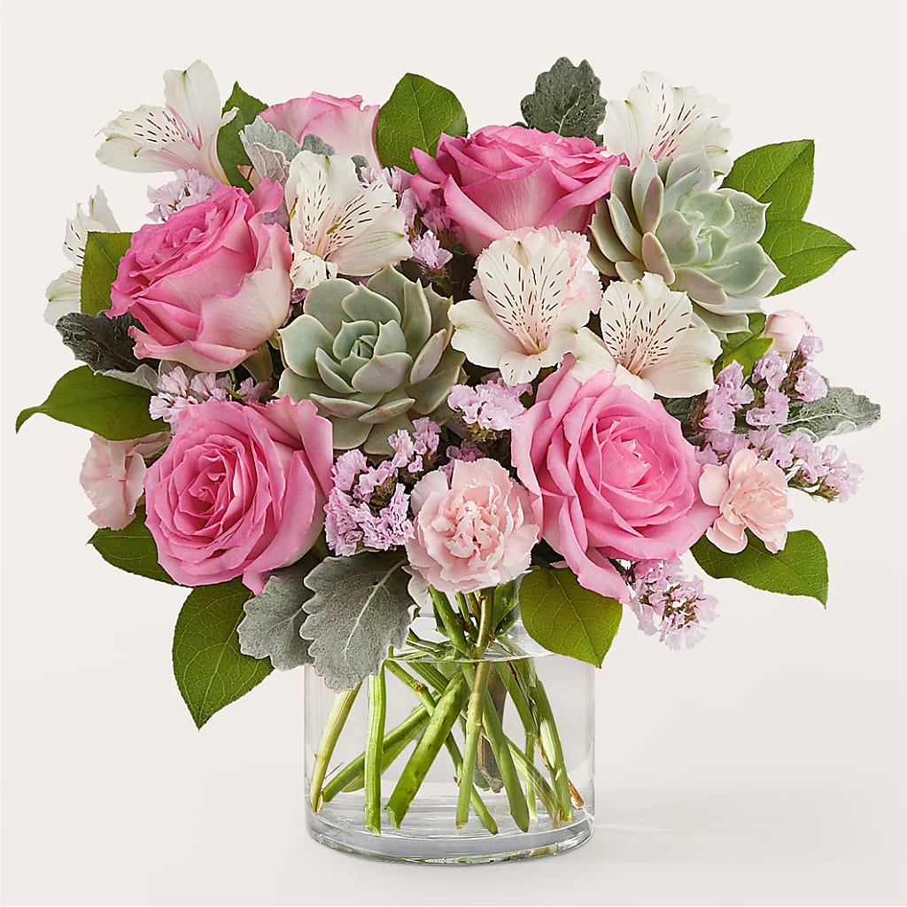 Dusty Rose Bouquet – GARRISON DESIGNS FLORIST & INTERIORS, Huntington WV