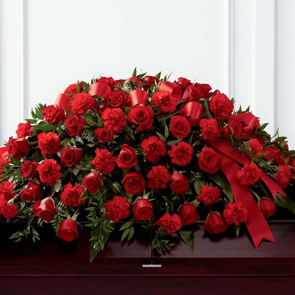 Tribute of Life Casket Spray – GARRISON DESIGNS FLORIST & INTERIORS, Huntington WV