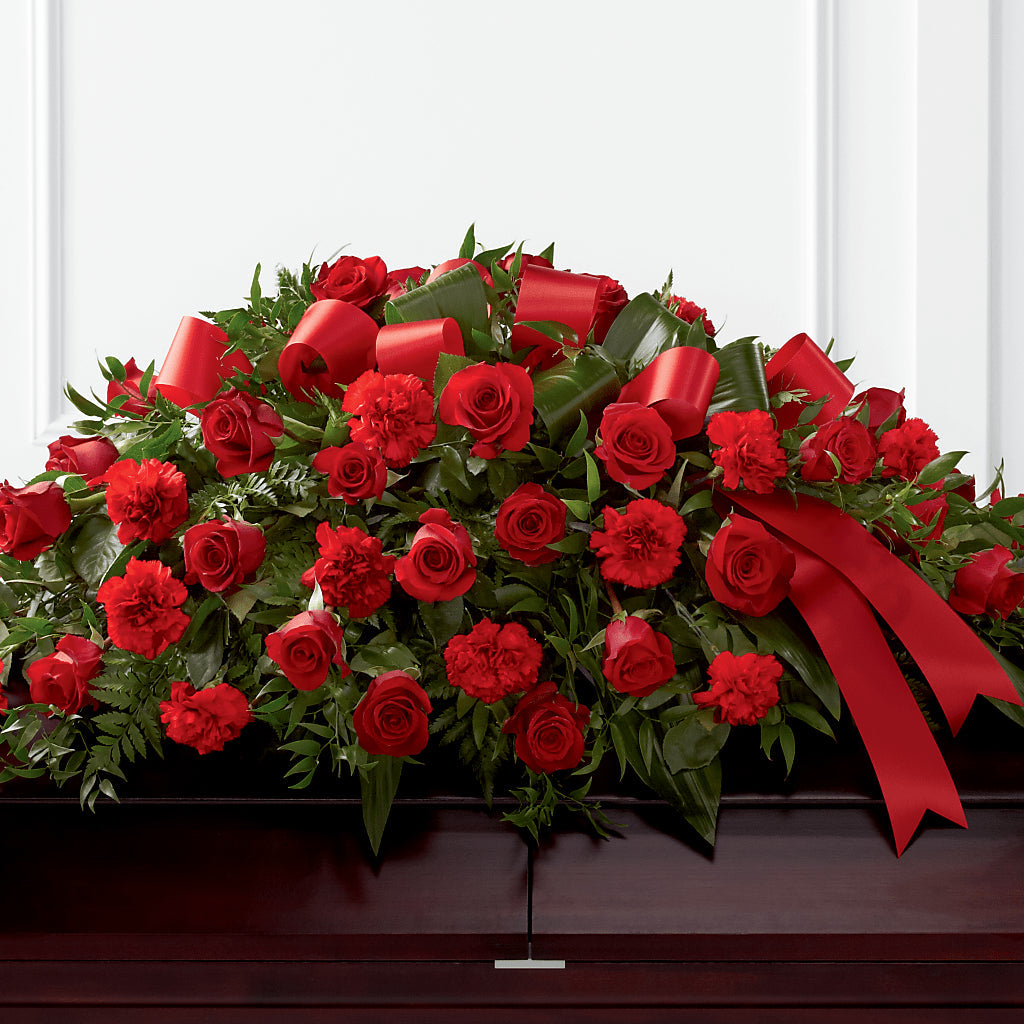 Tribute of Life Casket Spray – GARRISON DESIGNS FLORIST & INTERIORS, Huntington WV