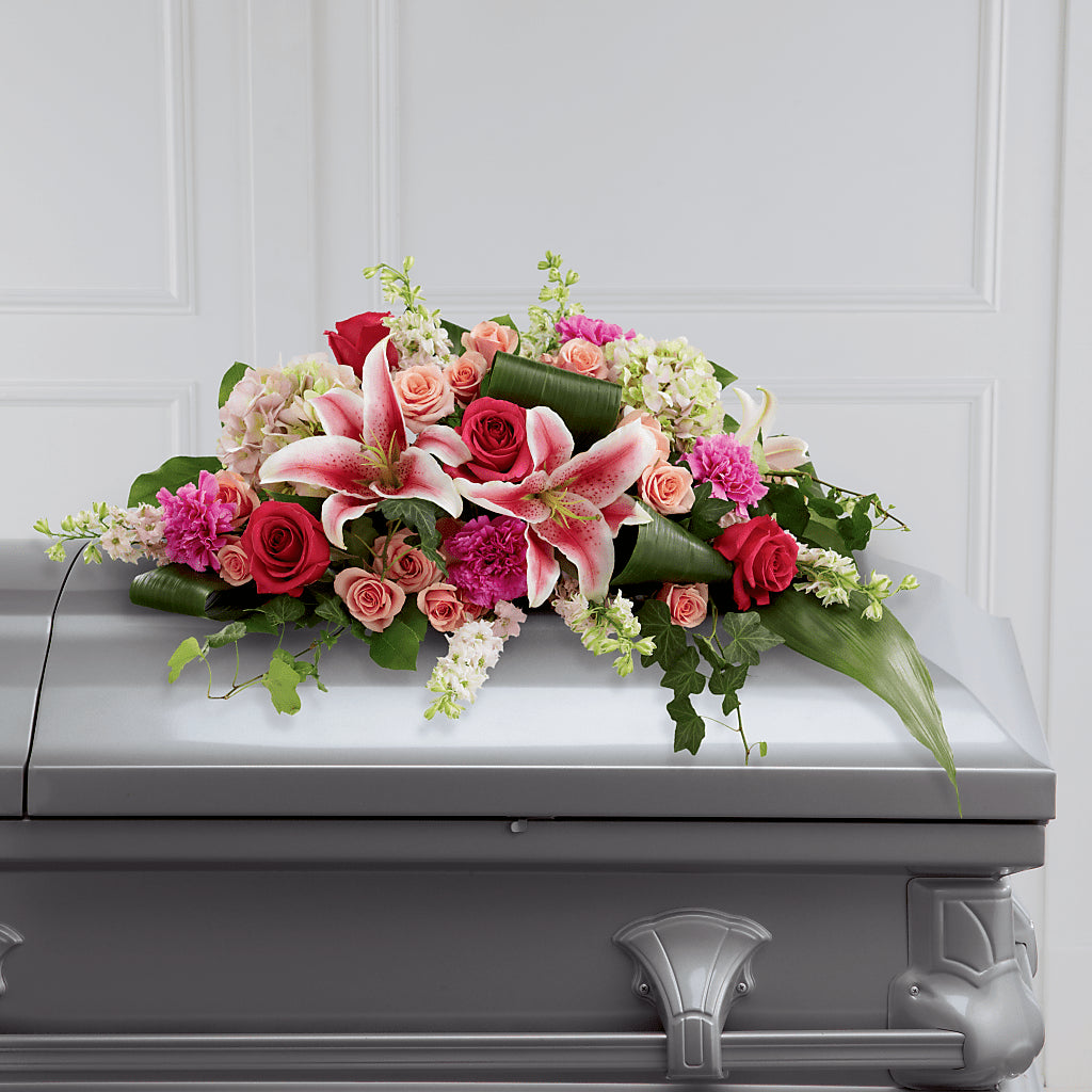 Splendid Grace Casket Spray – GARRISON DESIGNS FLORIST & INTERIORS, Huntington WV