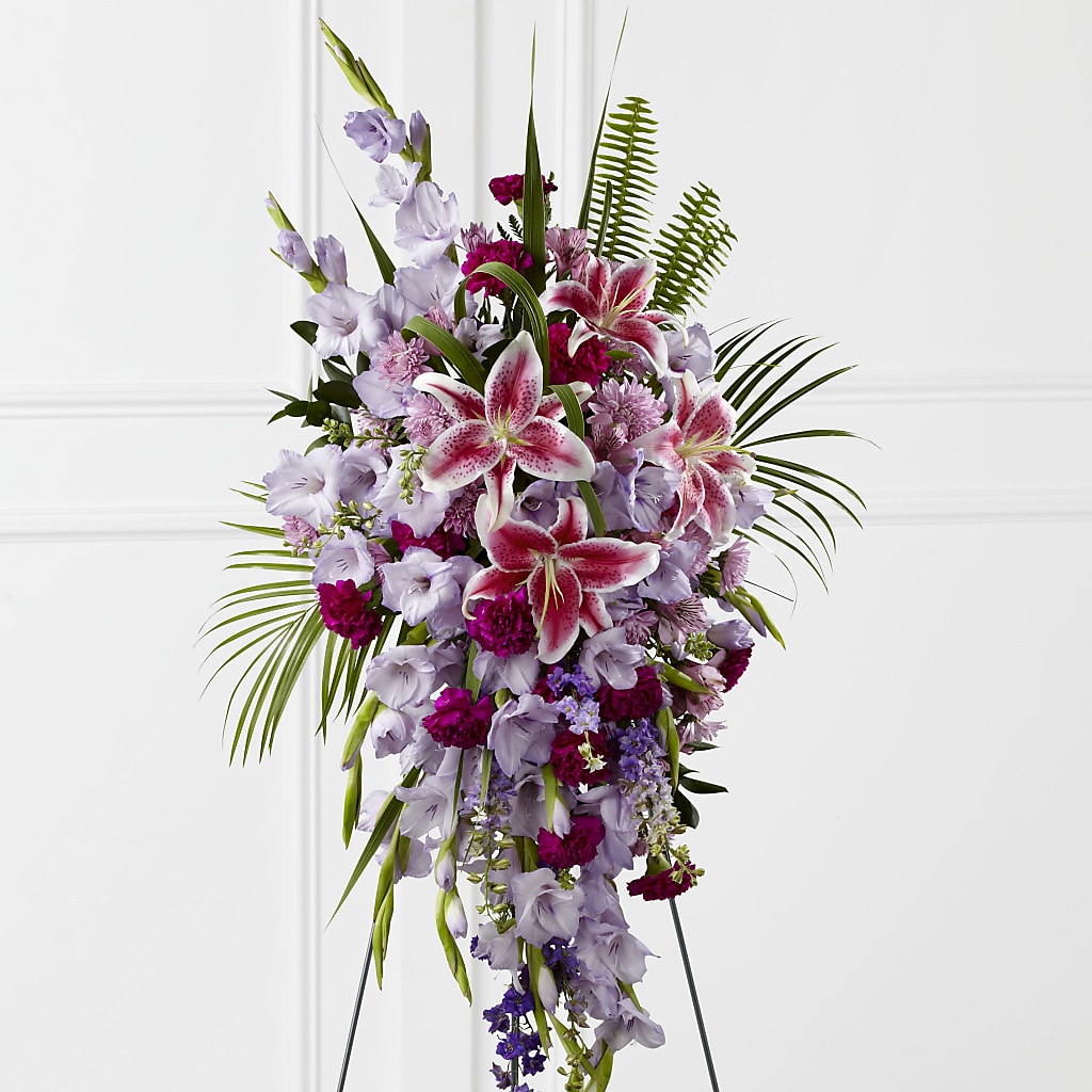 Tender Touch Standing Spray – GARRISON DESIGNS FLORIST & INTERIORS, Huntington WV