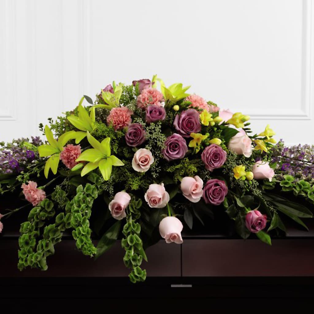Forever Beloved Casket Spray – GARRISON DESIGNS FLORIST & INTERIORS, Huntington WV