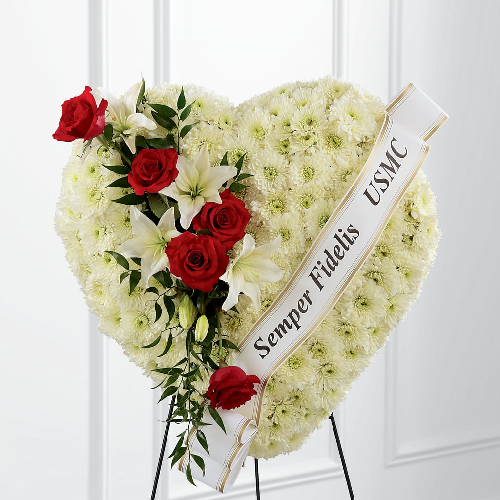 Heartfelt Hero Standing Heart – GARRISON DESIGNS FLORIST & INTERIORS, Huntington WV