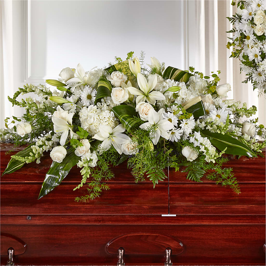 Abundance Casket Spray – GARRISON DESIGNS FLORIST & INTERIORS, Huntington WV