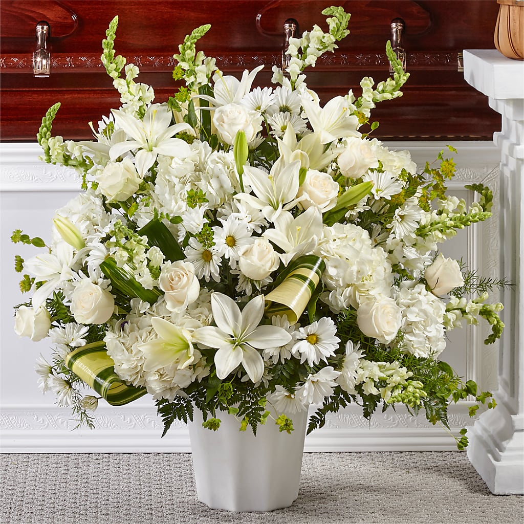 Thoughts of Tranquility Floor Basket – GARRISON DESIGNS FLORIST & INTERIORS, Huntington WV