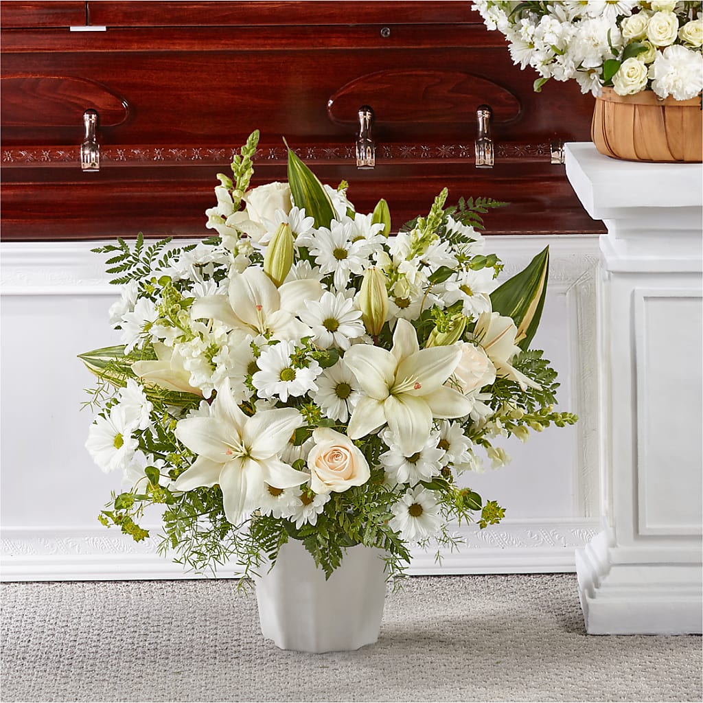 Thoughts of Tranquility Floor Basket – GARRISON DESIGNS FLORIST & INTERIORS, Huntington WV