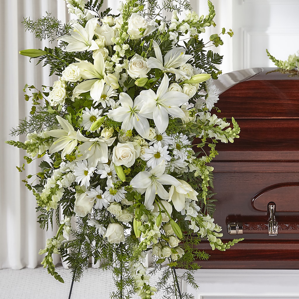 Loving Thoughts Standing Spray – GARRISON DESIGNS FLORIST & INTERIORS, Huntington WV