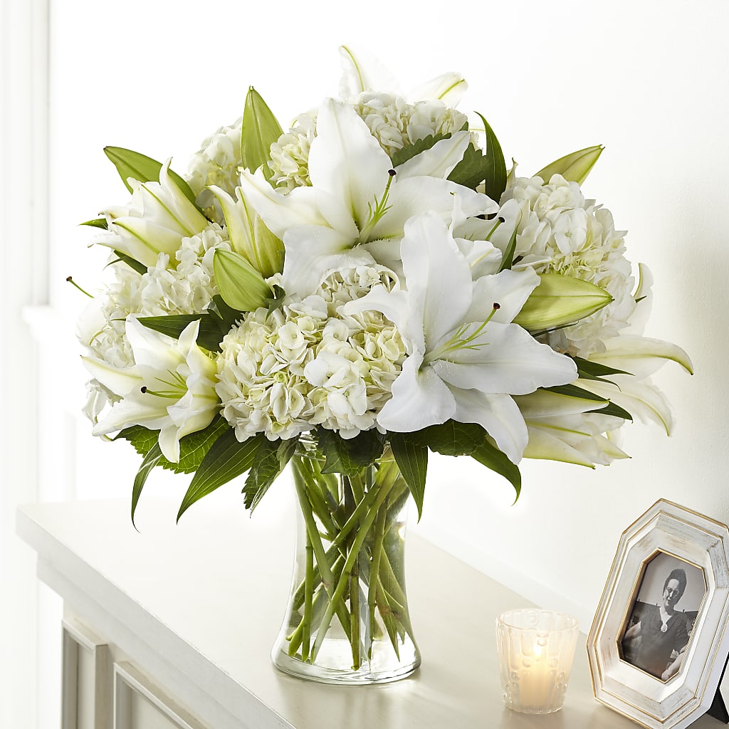 Compassionate Lily Bouquet – GARRISON DESIGNS FLORIST & INTERIORS, Huntington WV