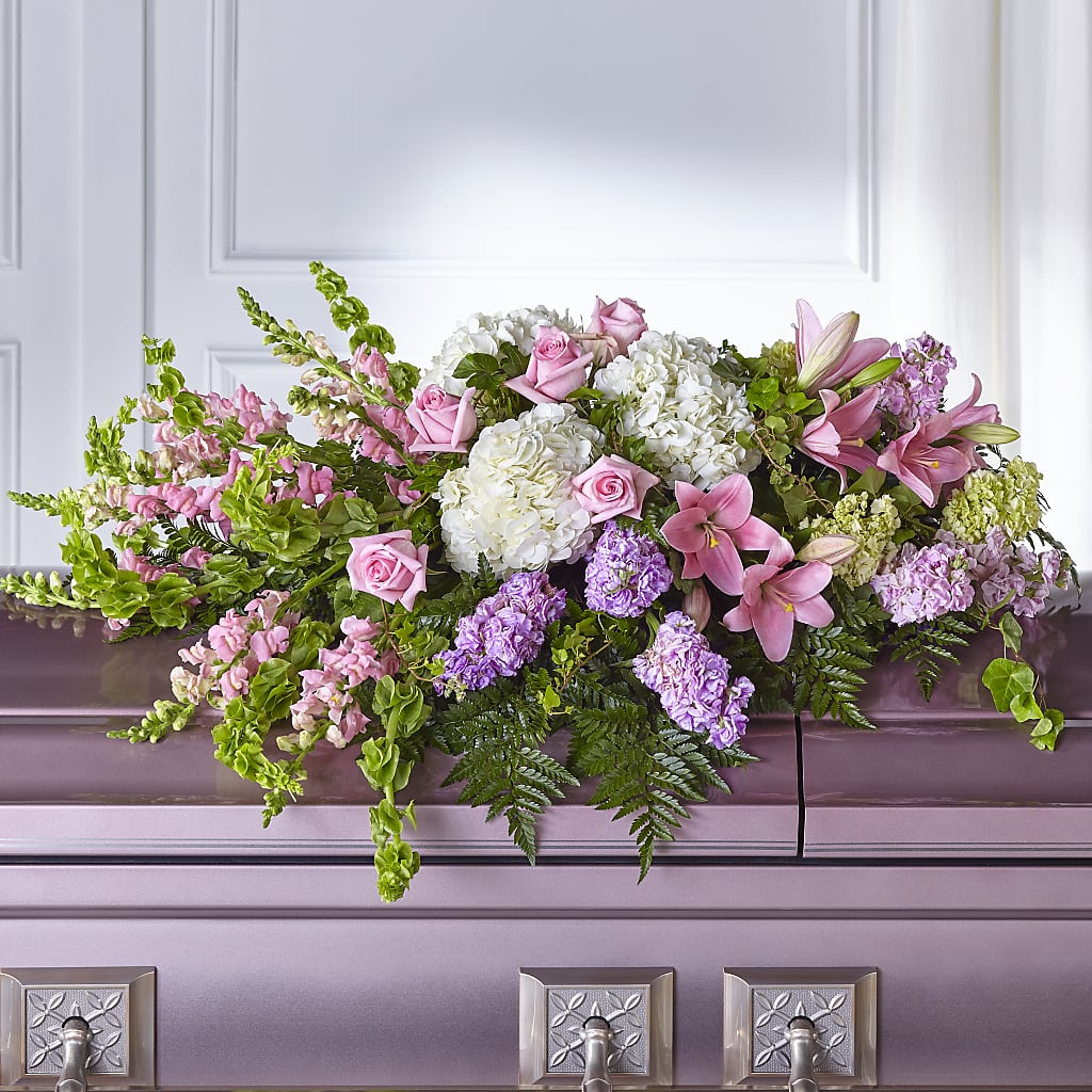 Life's Gratitude Casket Spray – GARRISON DESIGNS FLORIST & INTERIORS, Huntington WV