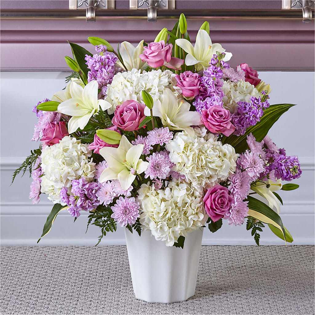 Heaven Sent Floor Basket – GARRISON DESIGNS FLORIST & INTERIORS, Huntington WV