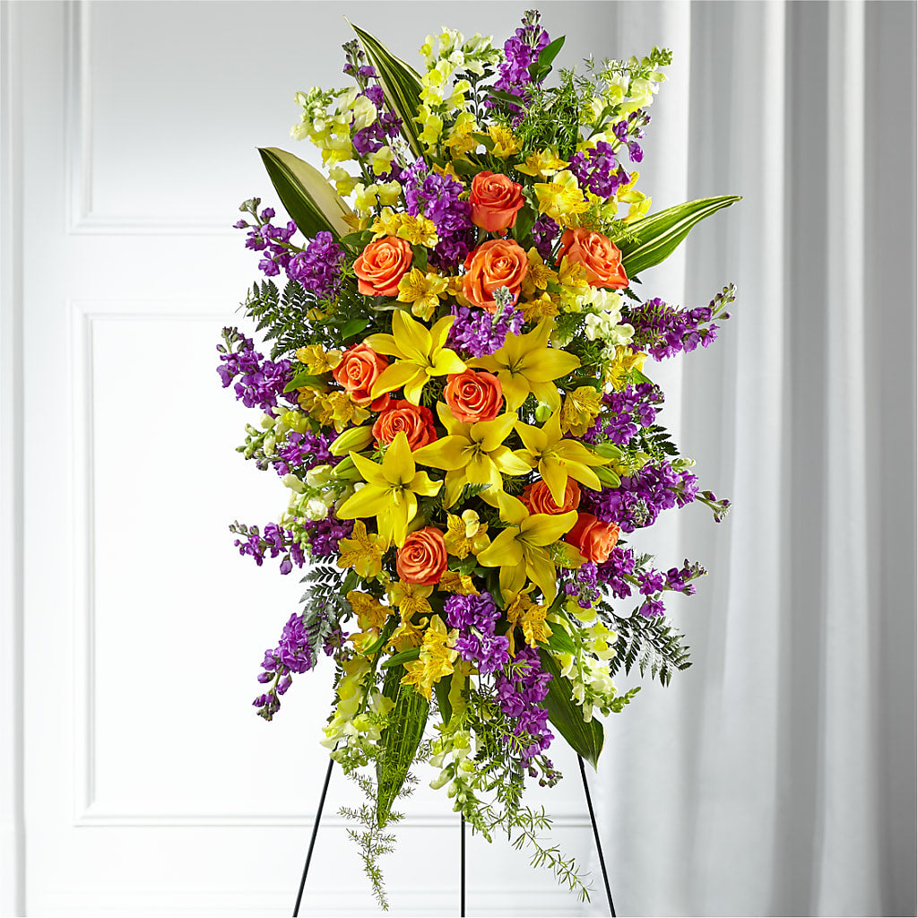 Thoughtful Prayers Standing Spray – GARRISON DESIGNS FLORIST & INTERIORS, Huntington WV