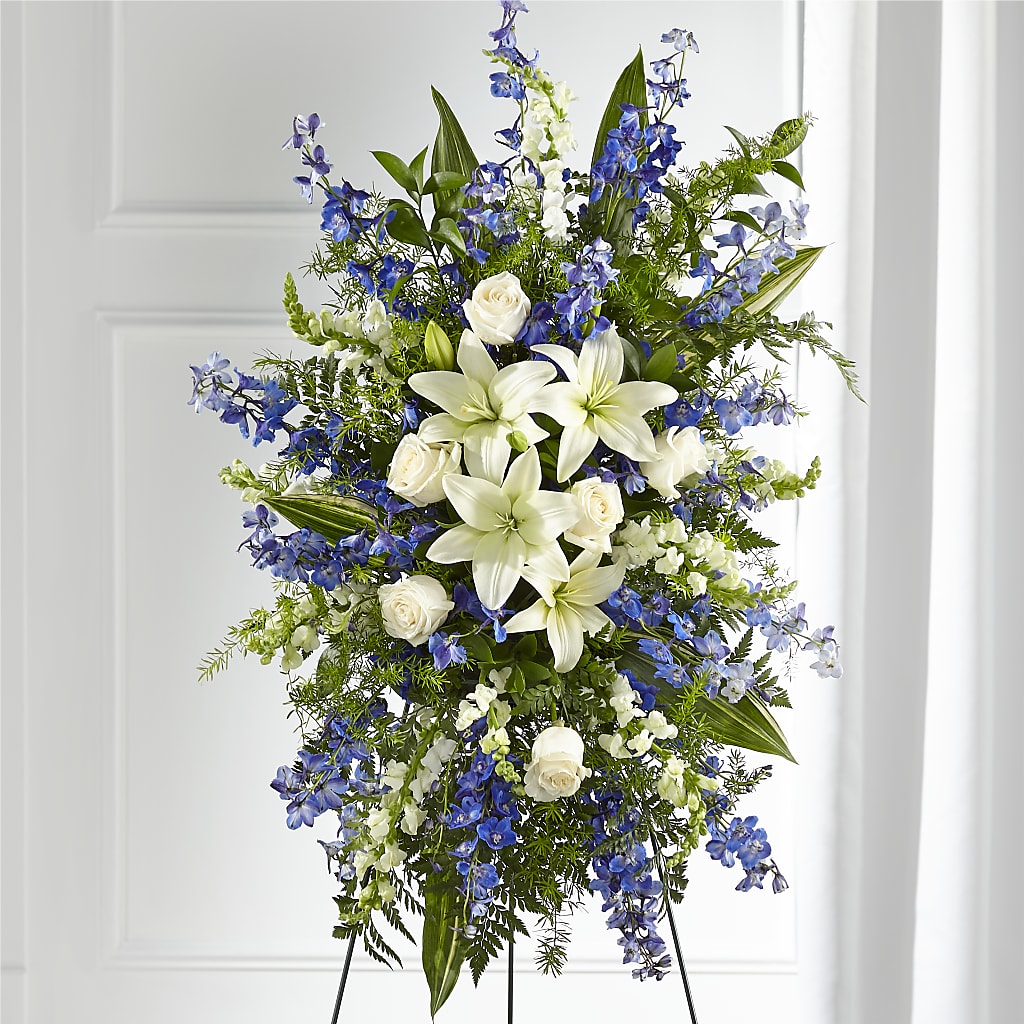 Faithful Friend Standing Spray – GARRISON DESIGNS FLORIST & INTERIORS, Huntington WV