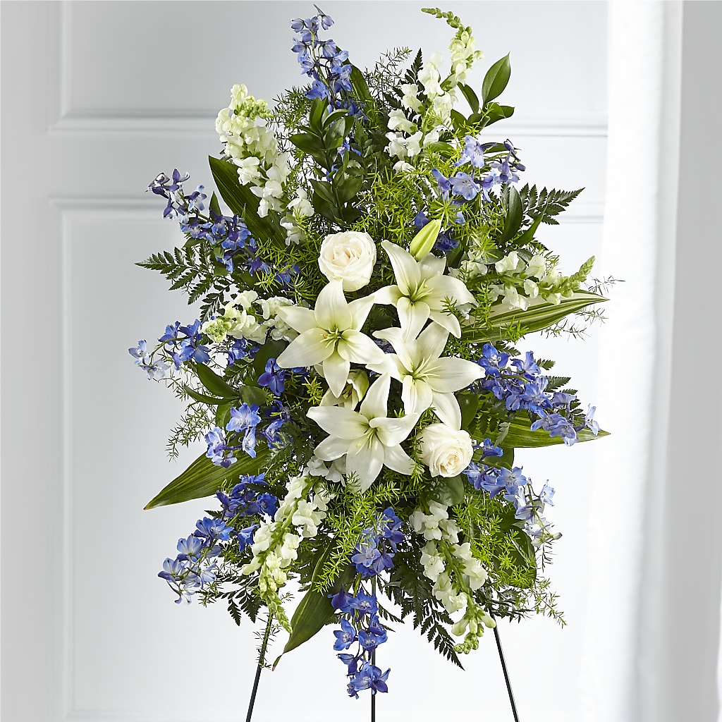 Faithful Friend Standing Spray – GARRISON DESIGNS FLORIST & INTERIORS, Huntington WV