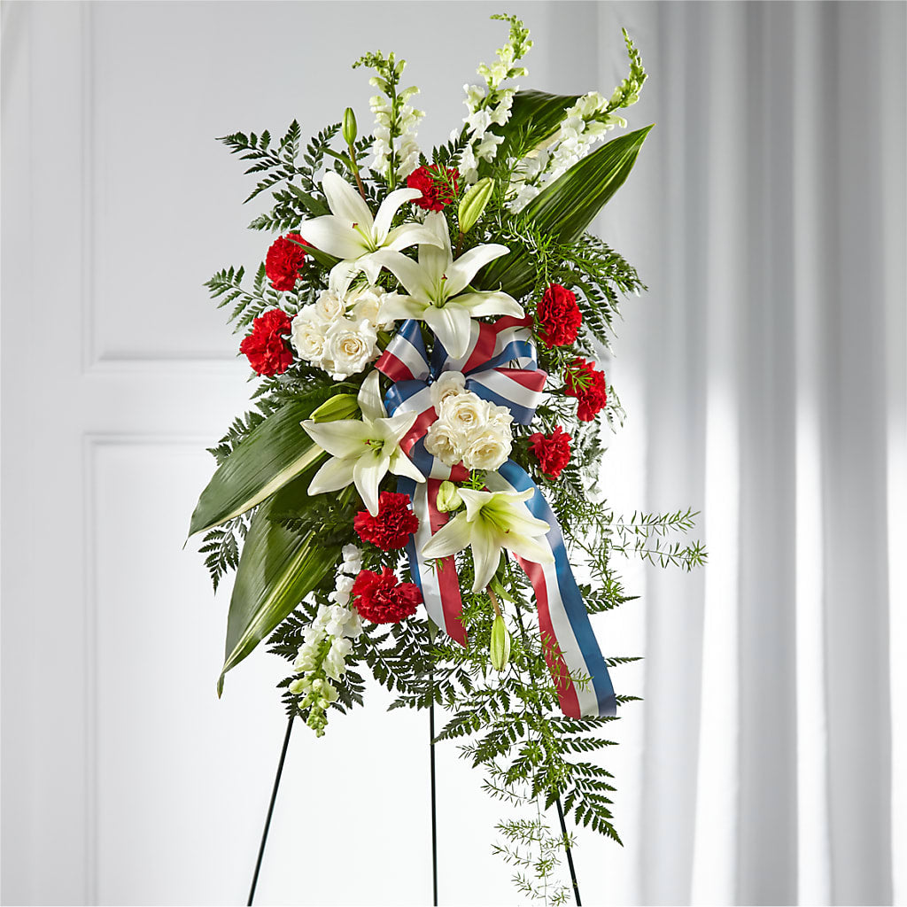 Stars of Life Standing Spray – GARRISON DESIGNS FLORIST & INTERIORS, Huntington WV