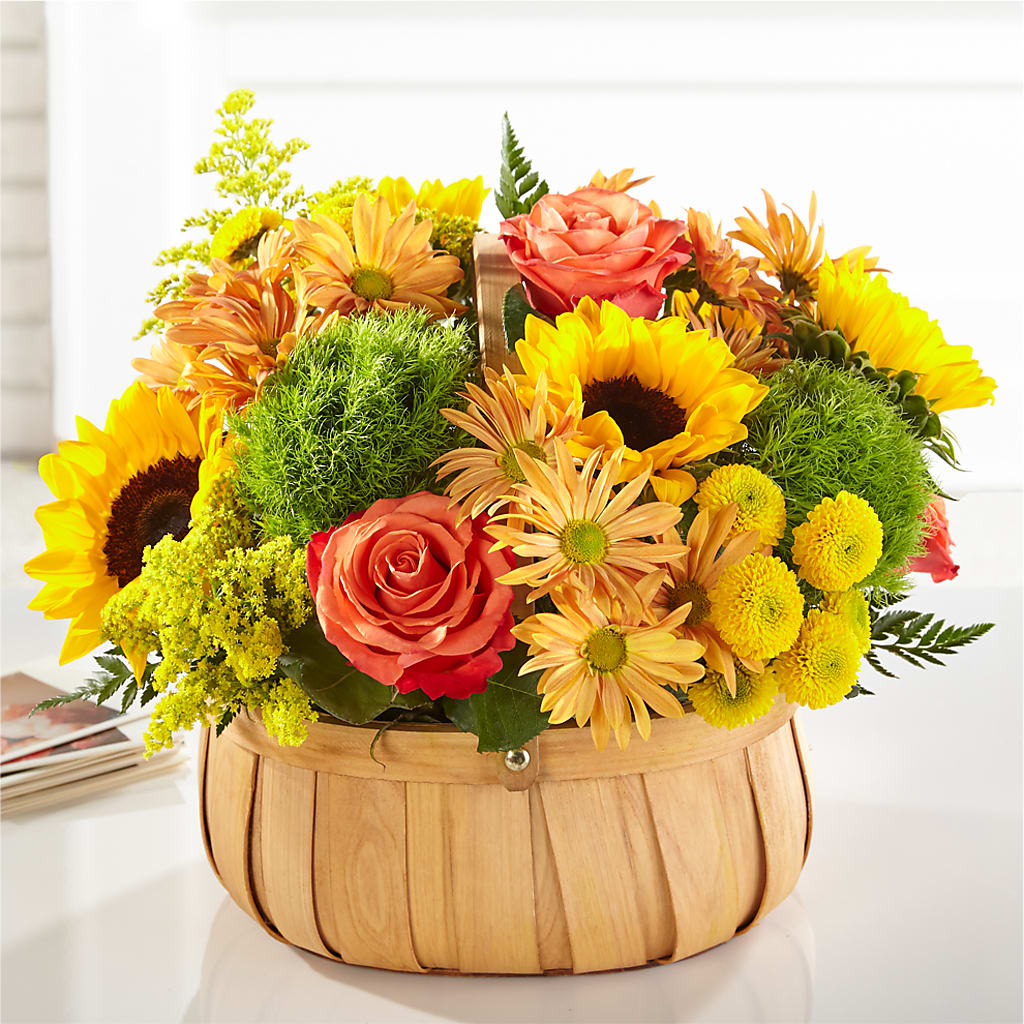 Harvest Sunflower Basket – GARRISON DESIGNS FLORIST & INTERIORS, Huntington WV
