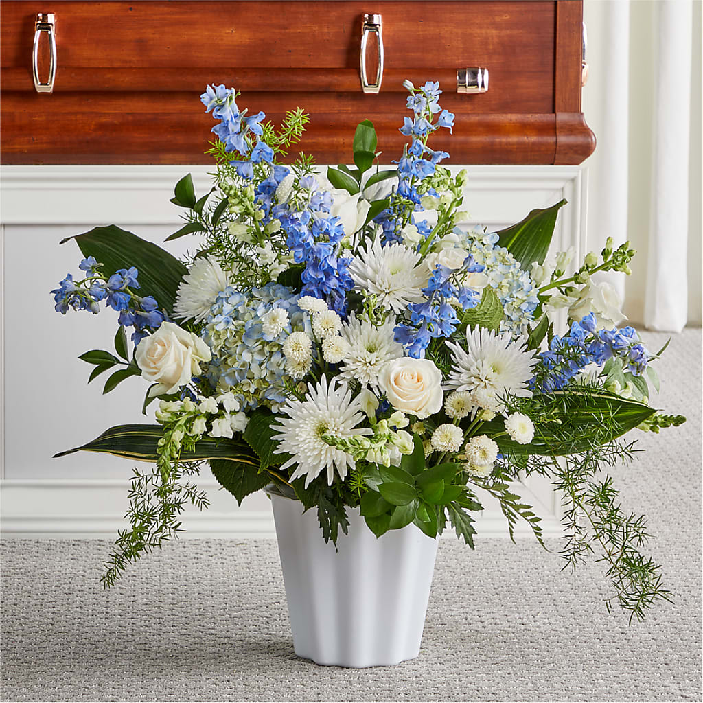 Everlasting Memories Floor Basket – GARRISON DESIGNS FLORIST & INTERIORS, Huntington WV