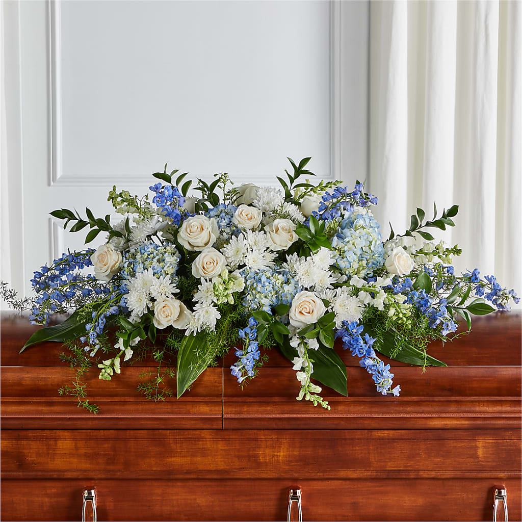 Timeless Essence Casket Spray – GARRISON DESIGNS FLORIST & INTERIORS, Huntington WV