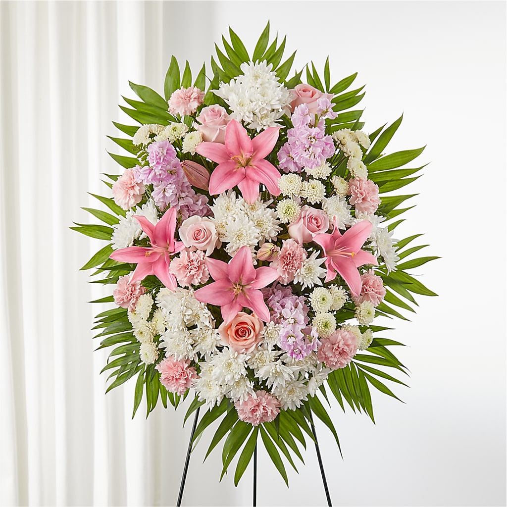 Offering Solace Standing Spray – GARRISON DESIGNS FLORIST & INTERIORS, Huntington WV