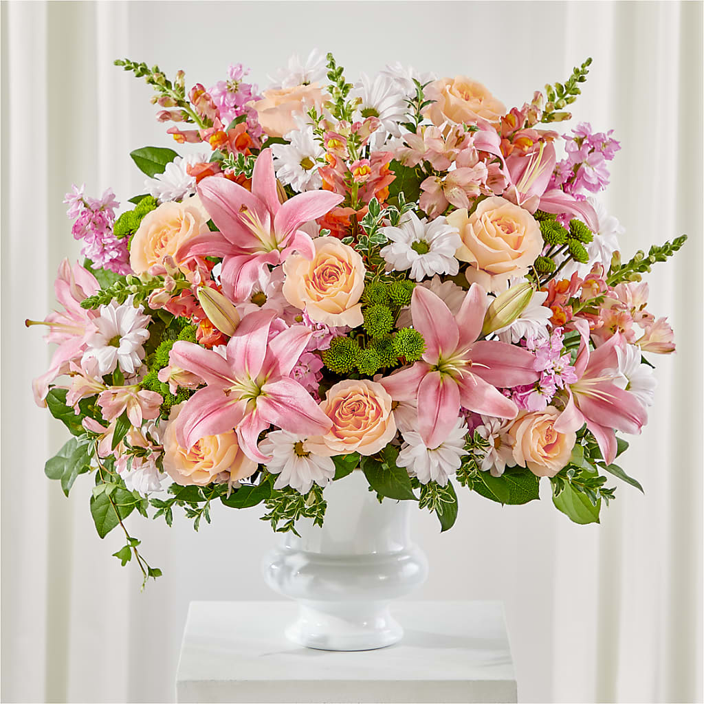 Heartfelt Gesture Urn Arrangement – GARRISON DESIGNS FLORIST & INTERIORS, Huntington WV