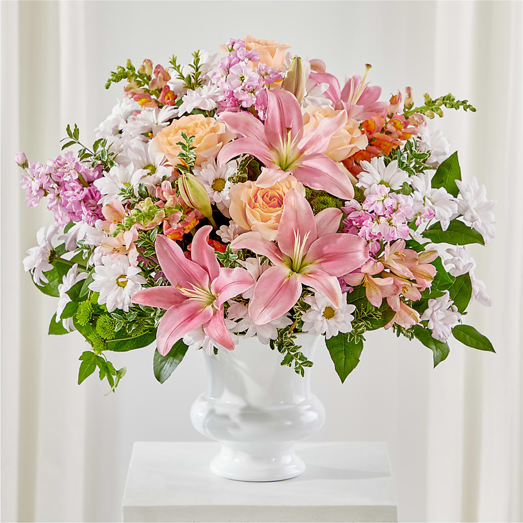 Heartfelt Gesture Urn Arrangement – GARRISON DESIGNS FLORIST & INTERIORS, Huntington WV