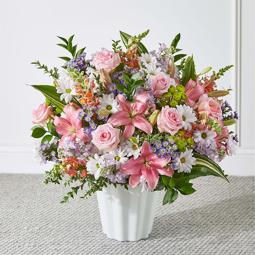 Abundant Compassion Floor Basket – GARRISON DESIGNS FLORIST & INTERIORS, Huntington WV