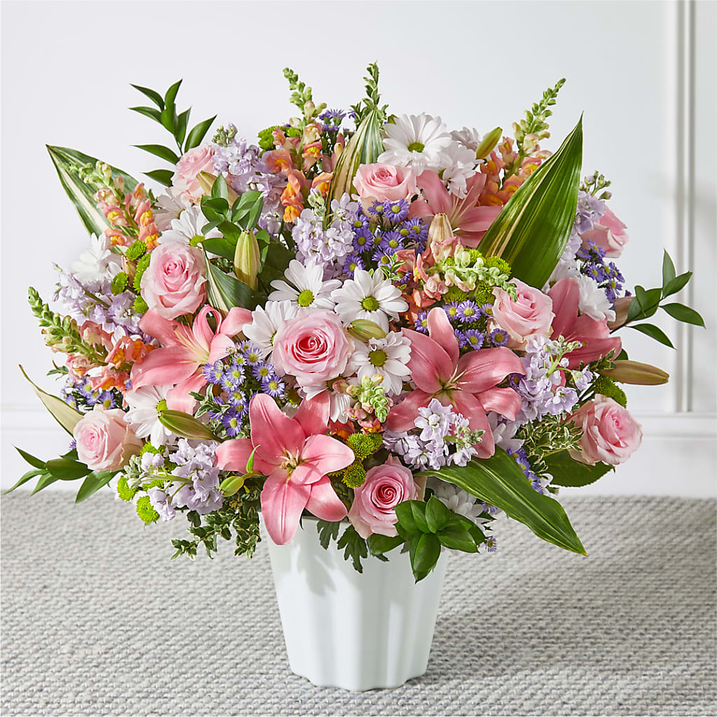 Abundant Compassion Floor Basket – GARRISON DESIGNS FLORIST & INTERIORS, Huntington WV