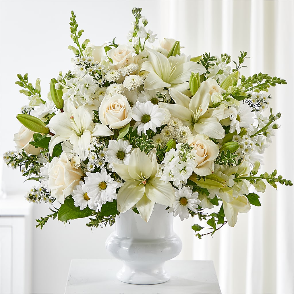 Uplifting Urn Arrangement – GARRISON DESIGNS FLORIST & INTERIORS, Huntington WV