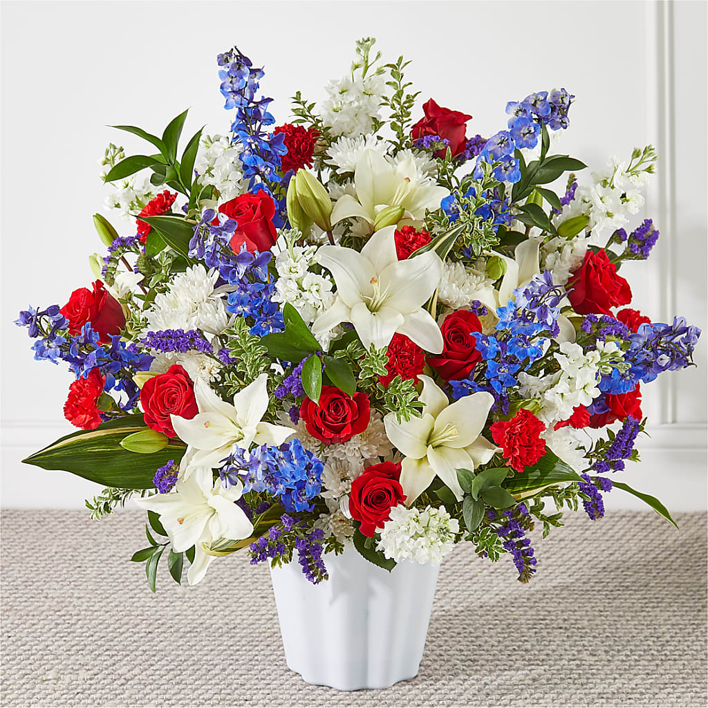 Consoled Floor Basket – GARRISON DESIGNS FLORIST & INTERIORS, Huntington WV