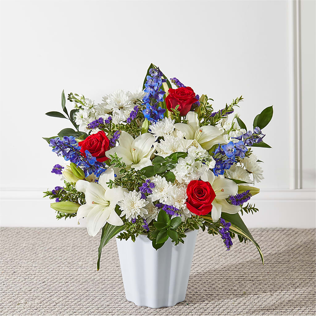 Consoled Floor Basket – GARRISON DESIGNS FLORIST & INTERIORS, Huntington WV