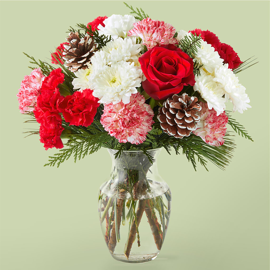 Candy Cane Lane Bouquet – GARRISON DESIGNS FLORIST & INTERIORS, Huntington WV