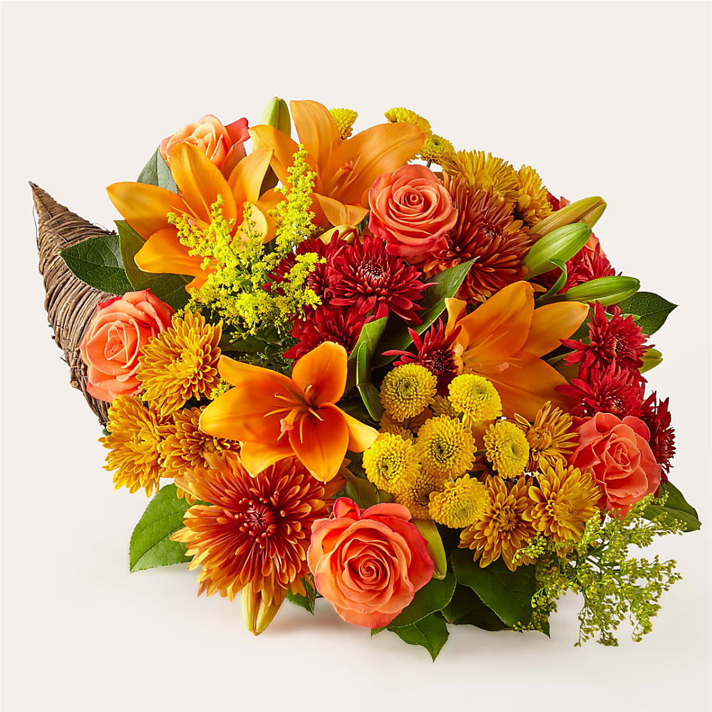 Feast of Color Cornucopia – GARRISON DESIGNS FLORIST & INTERIORS, Huntington WV