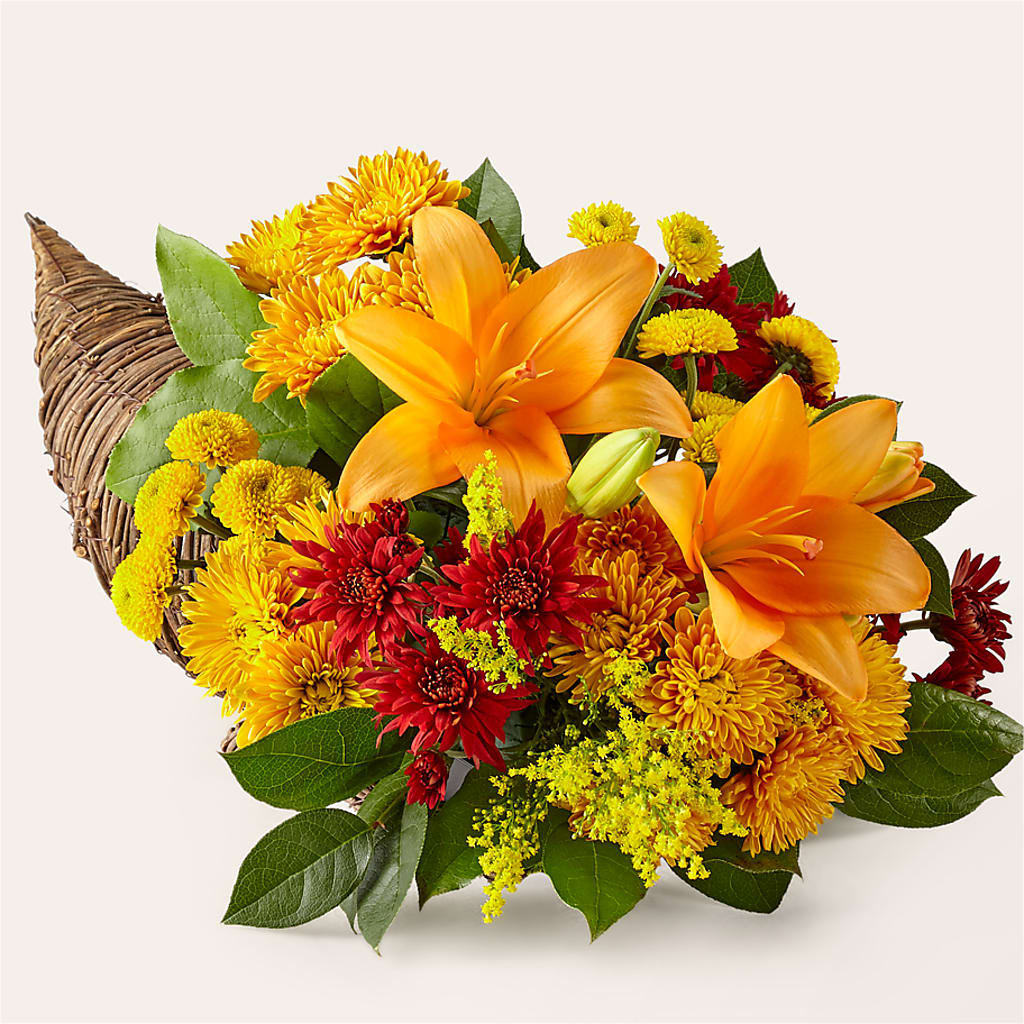 Feast of Color Cornucopia – GARRISON DESIGNS FLORIST & INTERIORS, Huntington WV