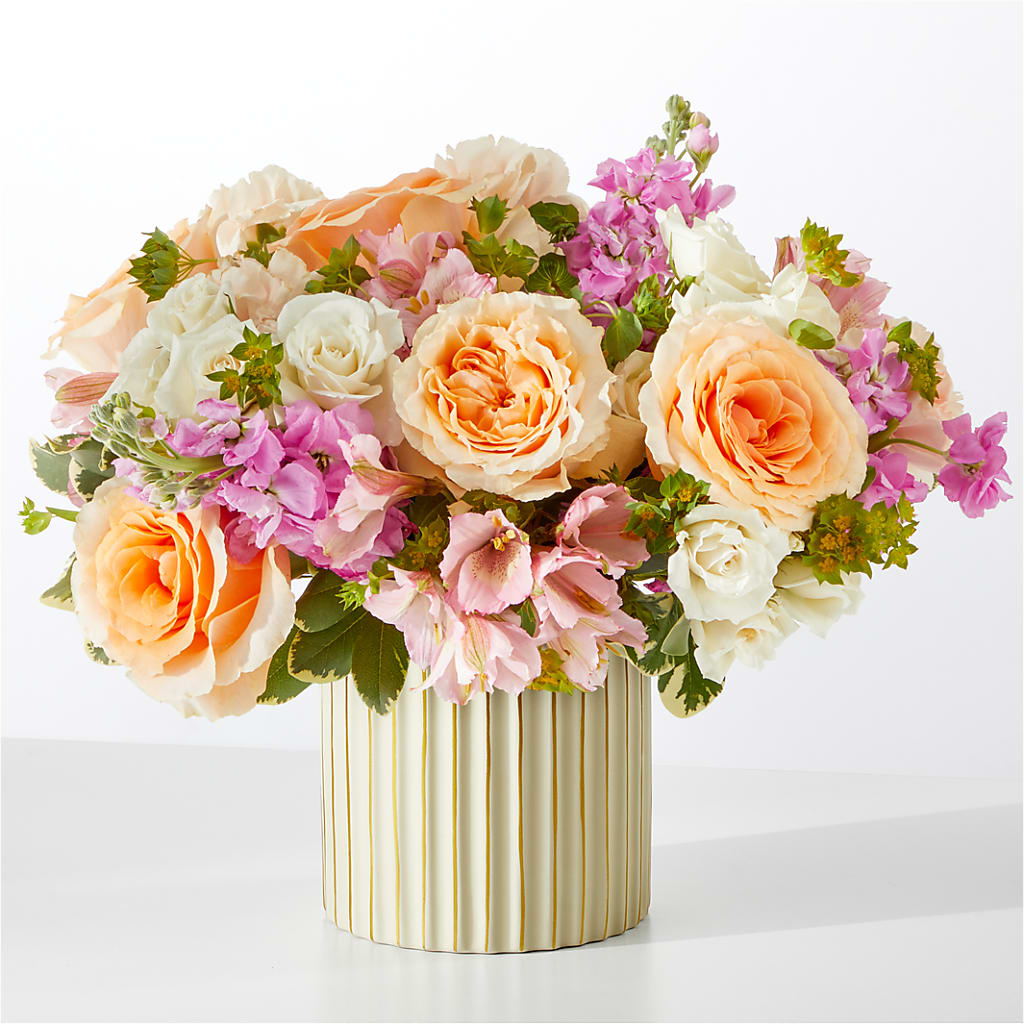 Paradise Bouquet with Ivory Vase – GARRISON DESIGNS FLORIST & INTERIORS, Huntington WV