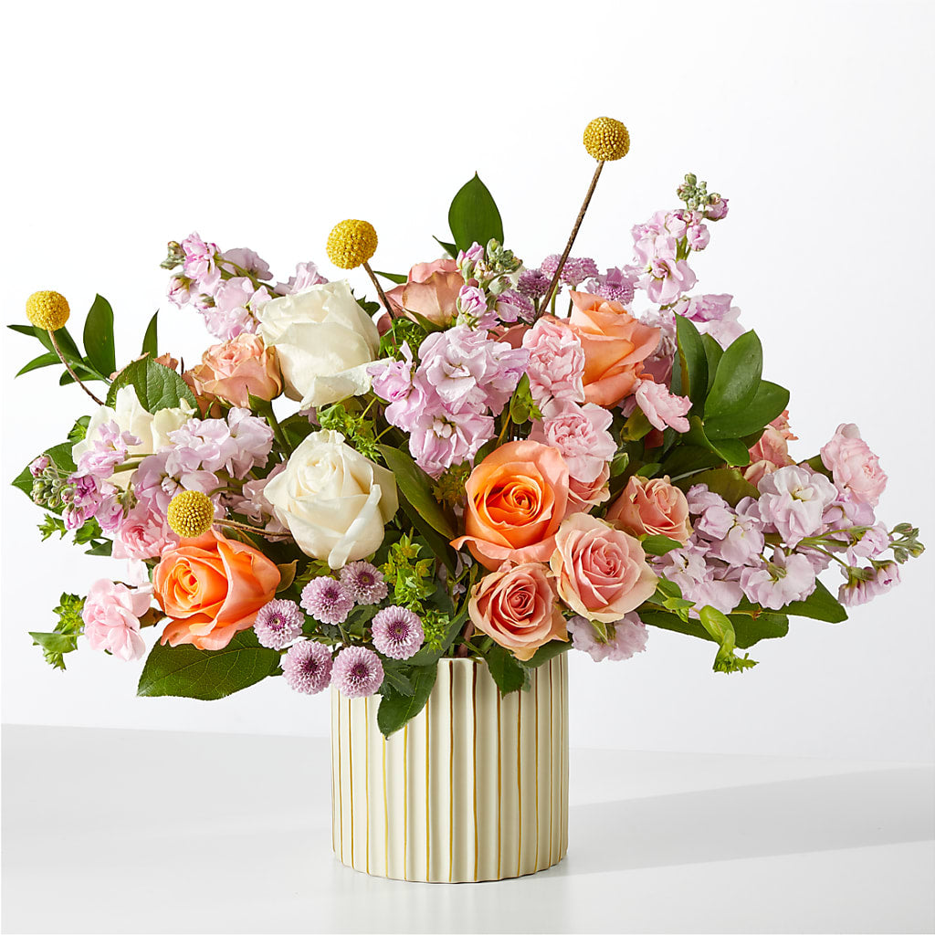 French Market Bouquet with Ivory Vase – GARRISON DESIGNS FLORIST & INTERIORS, Huntington WV
