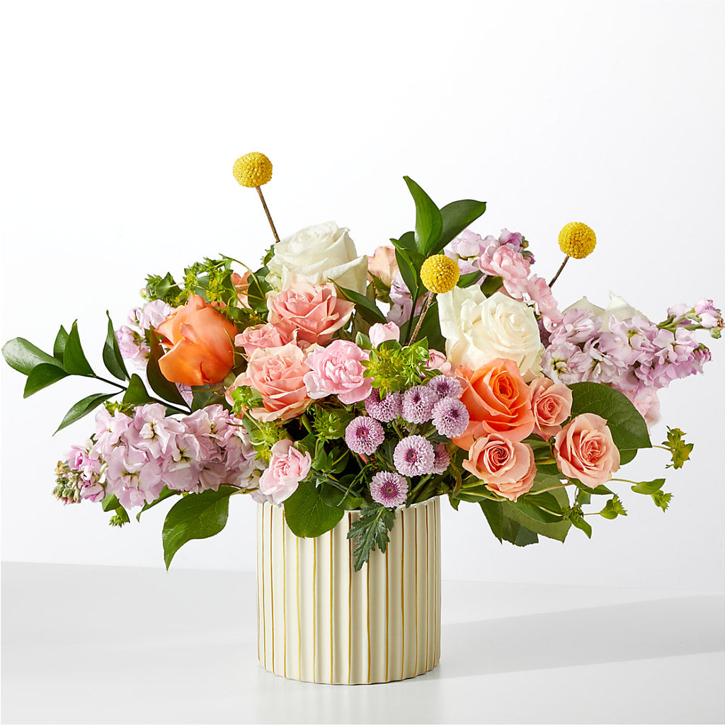 French Market Bouquet with Ivory Vase – GARRISON DESIGNS FLORIST & INTERIORS, Huntington WV