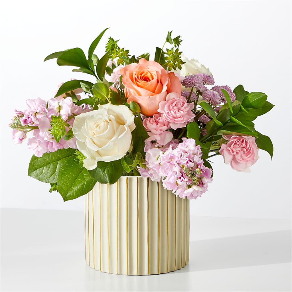 French Market Bouquet with Ivory Vase – GARRISON DESIGNS FLORIST & INTERIORS, Huntington WV