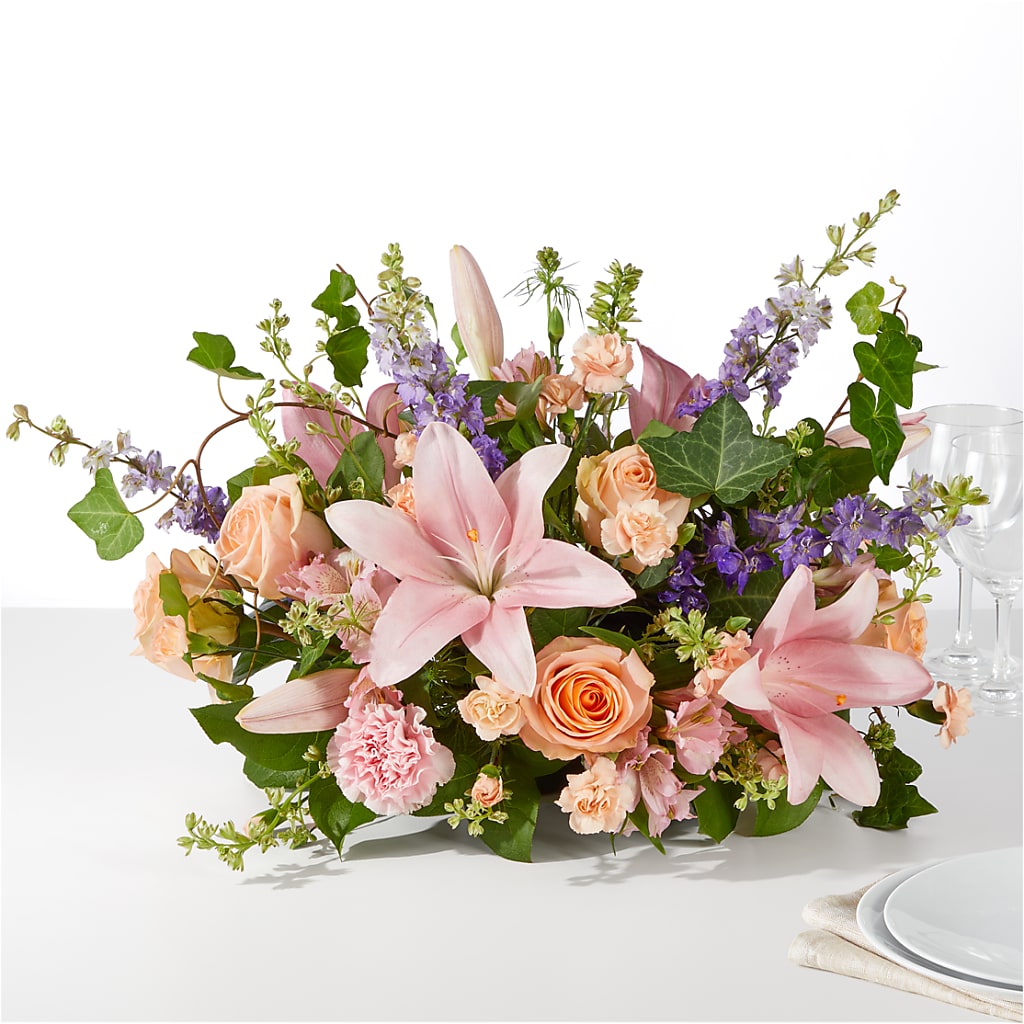 Blossom Time Centerpiece – GARRISON DESIGNS FLORIST & INTERIORS, Huntington WV