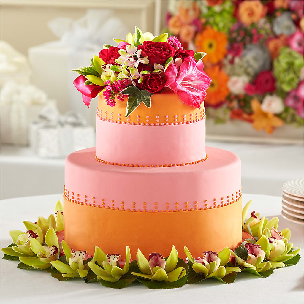 Sweet Citrus Cake Decor – GARRISON DESIGNS FLORIST & INTERIORS, Huntington WV