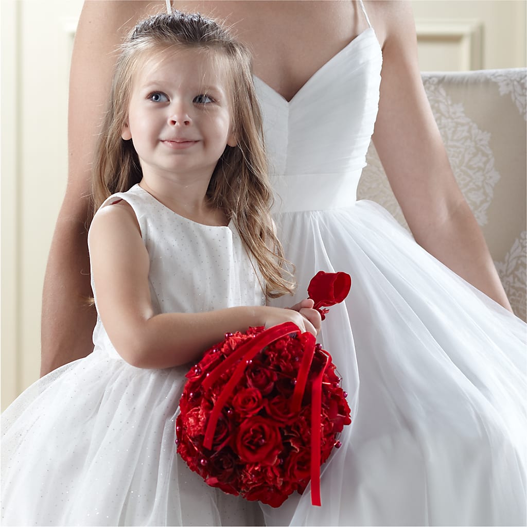 Pure at Heart Flower Girl Arrangement – GARRISON DESIGNS FLORIST & INTERIORS, Huntington WV